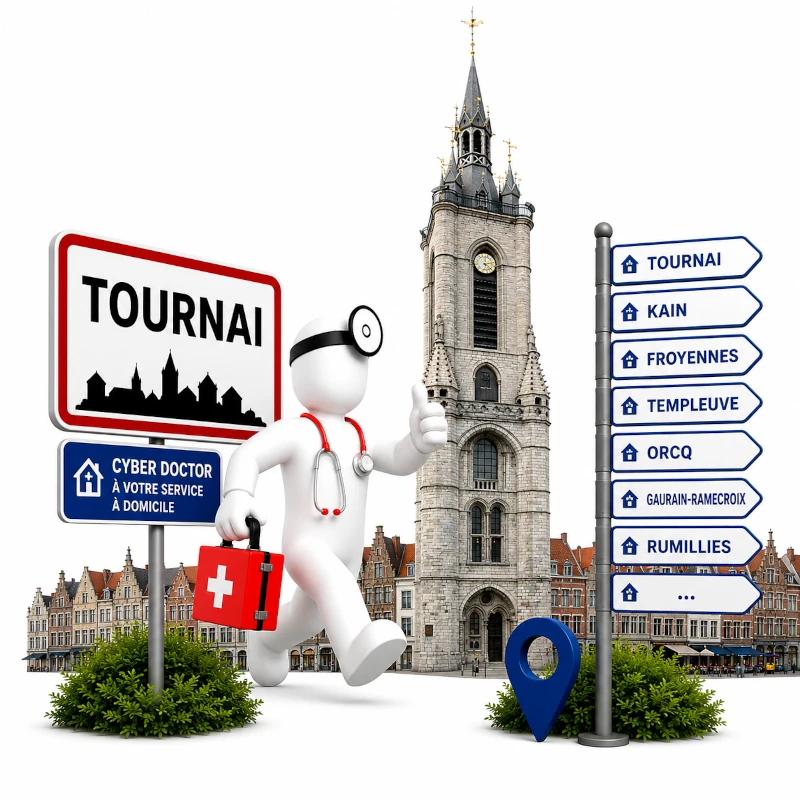 Dépannage informatique à domicile à Tournai - CyberDoctor