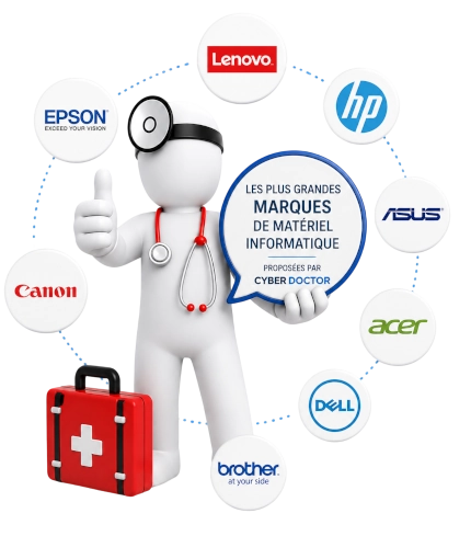 Marques de matériel informatique vendues par CyberDoctor